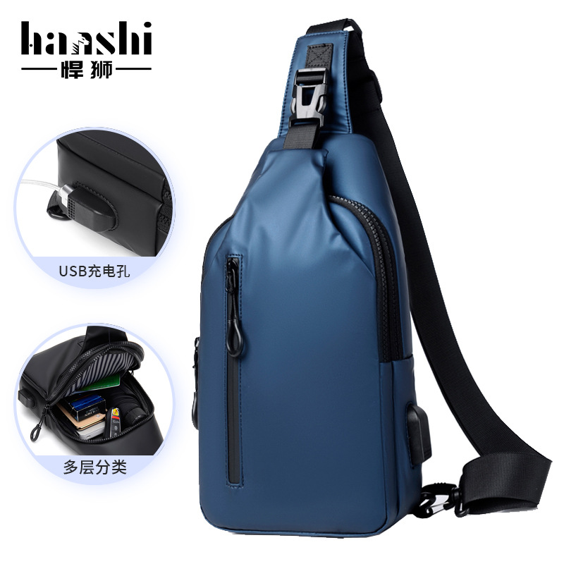 Bolso de pecho de alta gama para hombres de moda Bolso de mensajero de hombro casual para mujer Bolso de pecho impermeable de viaje Bolso de hombro de moda