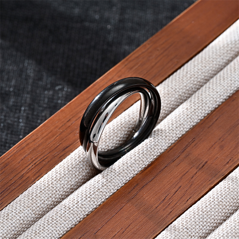 Simple Style Geometric 304 Stainless Steel Plating Men's Rings Men Band Rings display picture 6