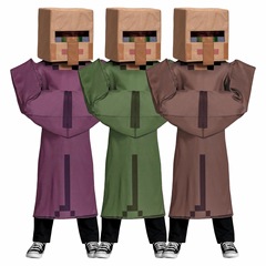 【新商品】Minecraft MC ハロウィン 村人風 子供用 面白いコスプレ衣装