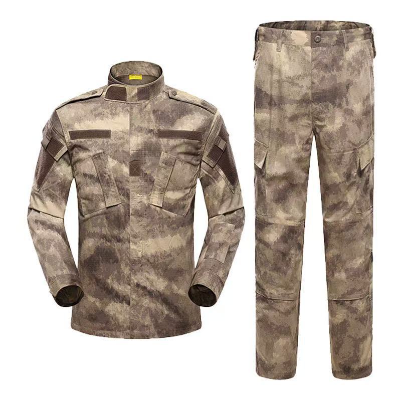 Trajes de camuflaje negros transfronterizos para hombres al aire libre tácticos trajes de entrenamiento resistentes al desgaste herramientas primavera y otoño fabricantes al por mayor