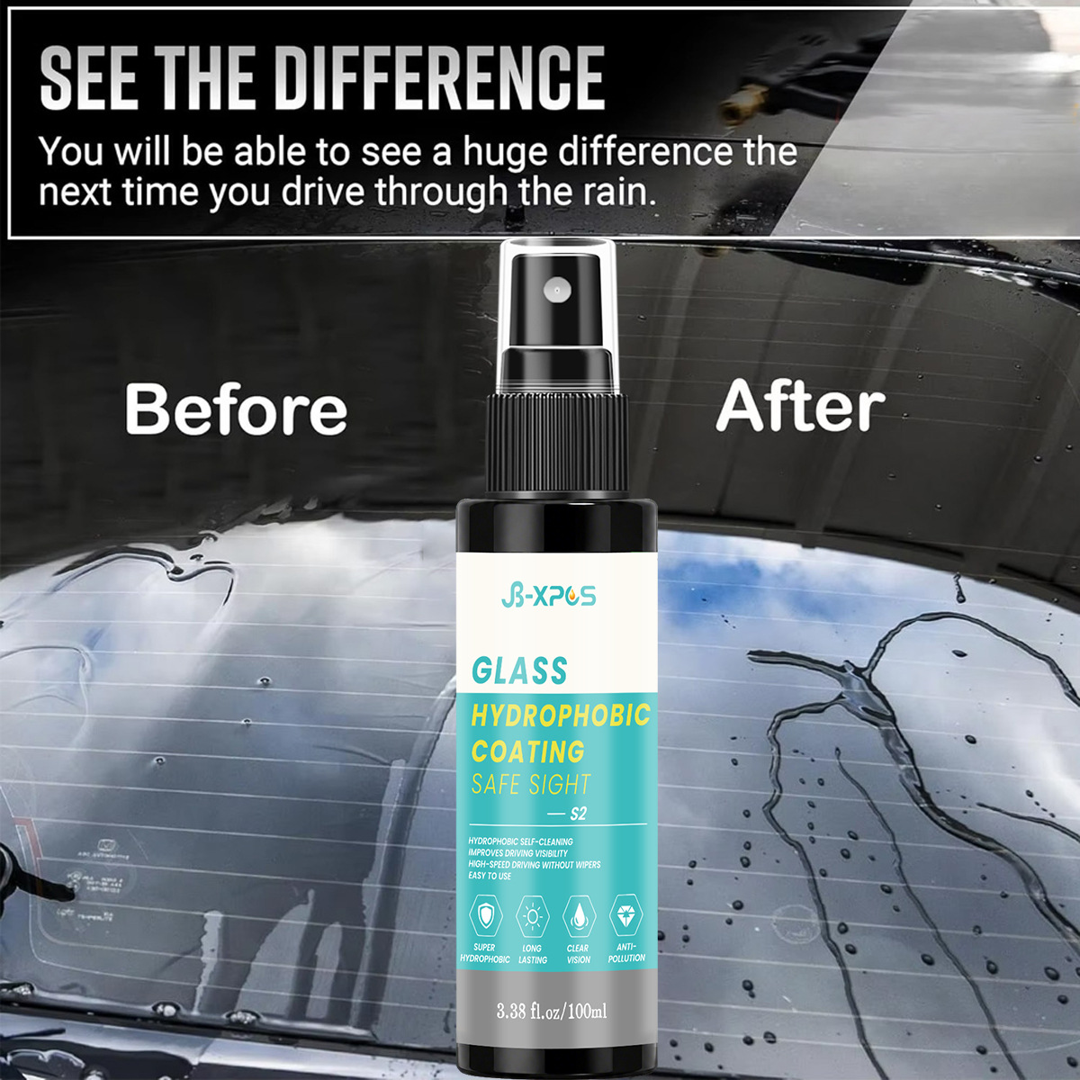 YT303 car glass anti-fog agent is exclusively for cross-border supply, used for rearview mirrors and car window glass to prevent fogging, rain, and water adhesion