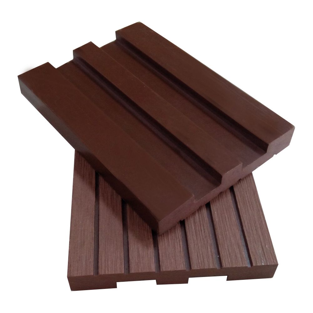 Material plástico de madera tablero de baño tablero de madera de plástico imitación de grano de madera ingeniería de jardín balcón piso de la sala de sol anti-corrosión