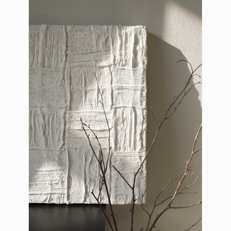 Hand-Painted Oil Painting, the Dream Weaver, Japanese Wabi-Sabi Style, Living Room Entrance Decorative Painting, Abstract Solid Color Texture Hanging Painting for the Hallway