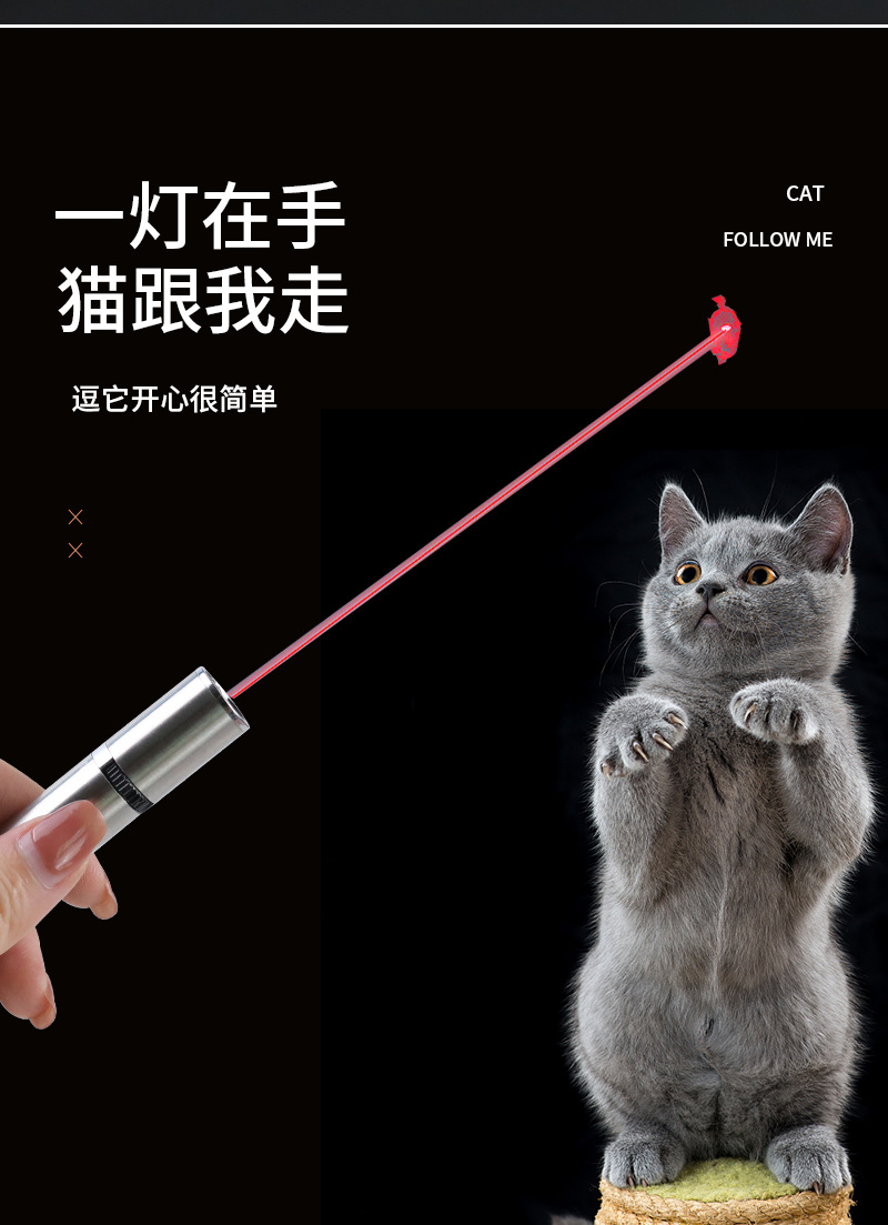宠物用品亚马逊爆款三合一多图案激光逗猫棒 usb充电互动逗猫玩具详情20