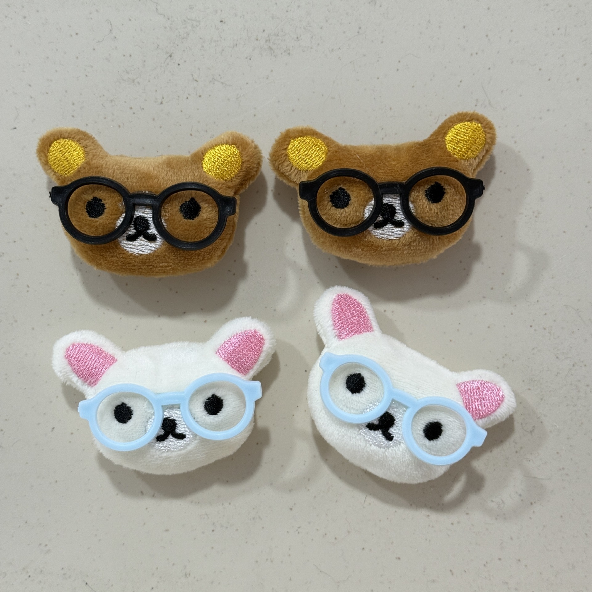 Japanese Plush Glasses Rilakkuma Pendant Cartoon Doll Pendant Bag Accessories Cute Accessories Doll