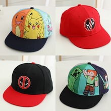 外贸新款儿童嘻哈帽可爱卡通平沿棒球帽春秋遮阳宝宝帽子跨境S049