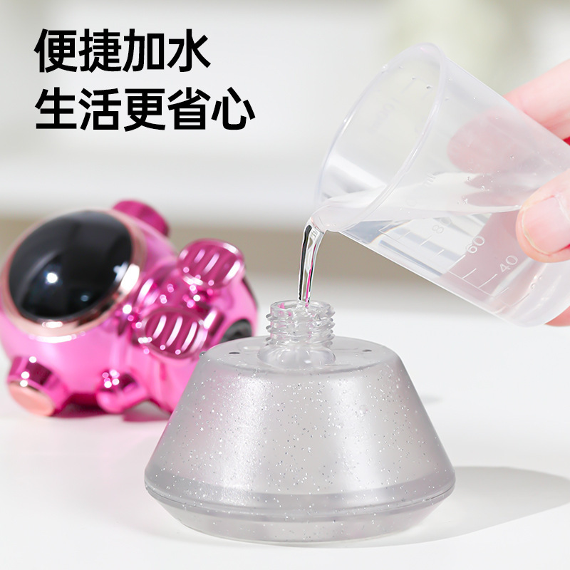 スペースマン 3 色回転小型加湿器 USB ダイレクトプラグポータブル車載水分配ロボット加湿器|undefined