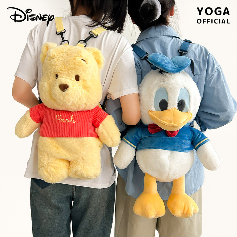 Disney Donald Duck Strawberry Winnie the Pooh Plush Doll Backpack Cute Popular Cartoon Doll Backpack Gift Disney Donald Duck Strawberry Winnie the Pooh Plush Doll Backpack Cute Popular Cartoon Doll Backpack Gift