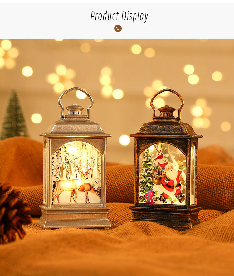 Nuevas Decoraciones Navideñas Lámpara De Aceite Portátil Luminosa Al Por Mayor Nihaojewelry display picture 8