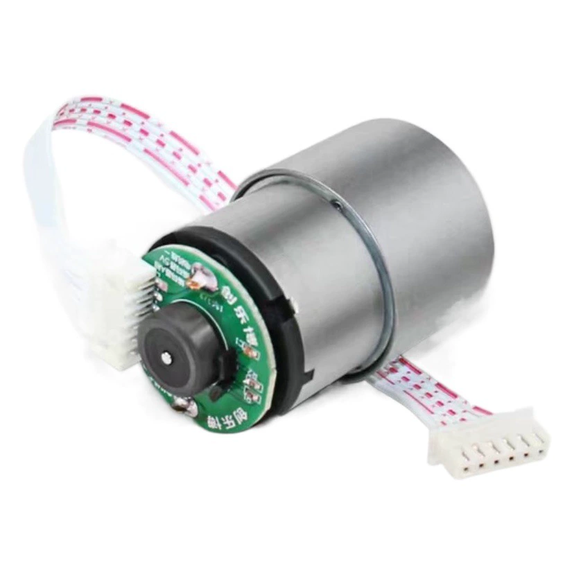 Двигатель замедления энкодера AB двухфазный Датчик постоянного тока Измерение скорости ROS Интеллектуальный двухколесный робот-тележка двигатель