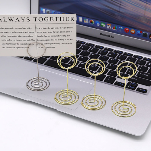 85mm Peacock Round Greeting Card Holder Metal Hotel Table Number Sign Stand Seat Clip Business Card Holder Gold Sticky Note Clip