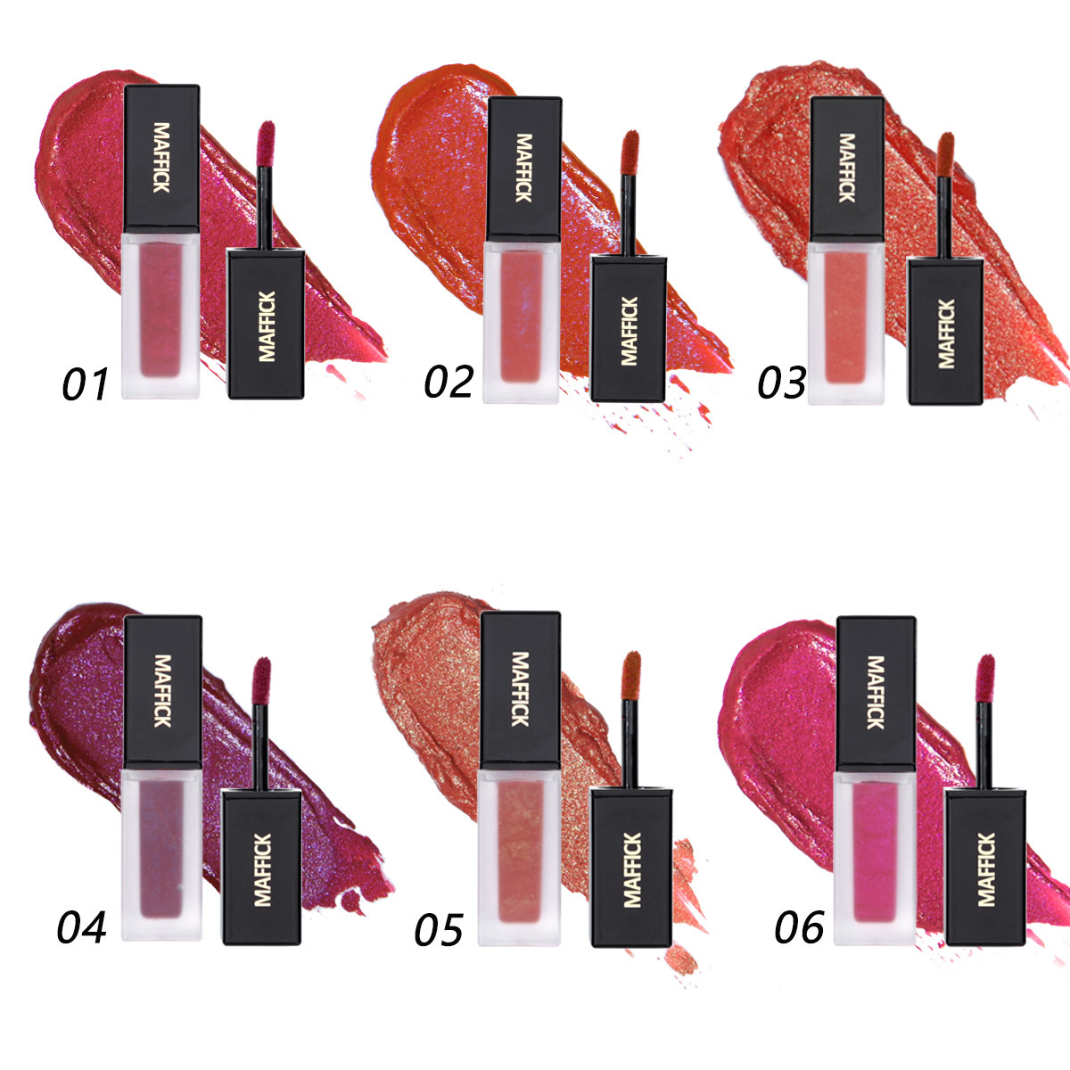 Cross-border bestseller 6-color non-stick cup small square tube lip gloss and non-fading lip gloss Item Picture