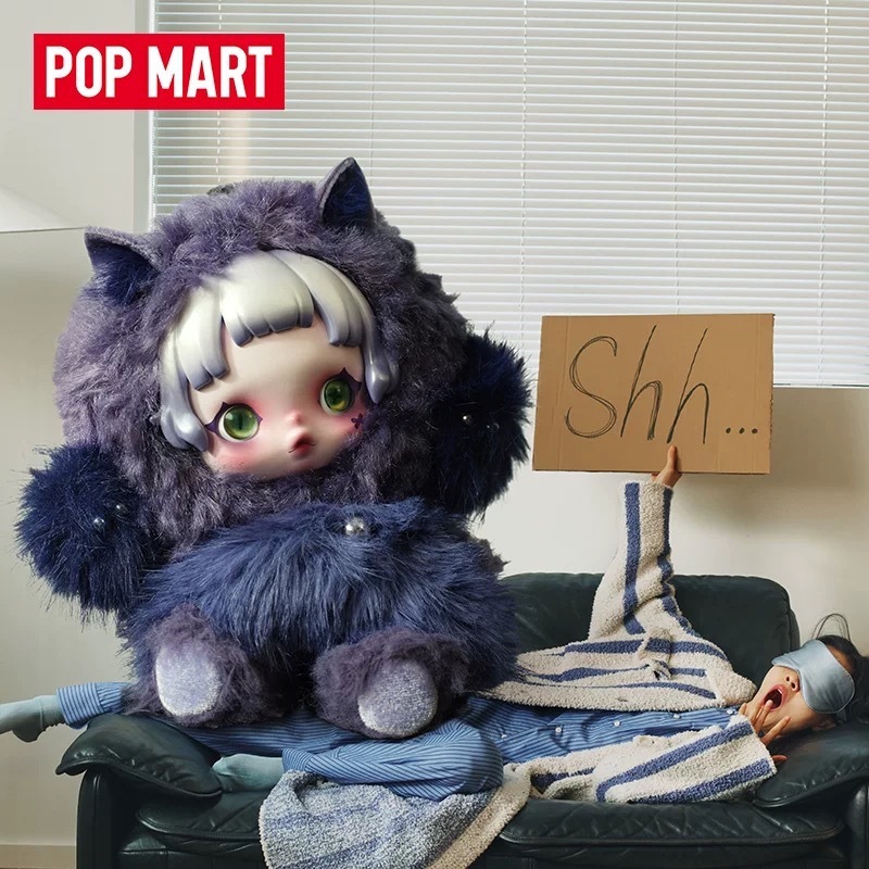 POPMART泡泡玛特SKULLPANDA不眠剧场搪胶毛绒挂件SP光织园盲盒|undefined