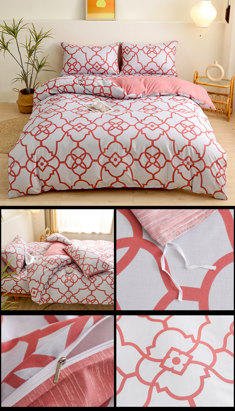 Articles de literie, textiles de maison, draps, ensemble de quatre pièces, draps à poches profondes_voghion.com