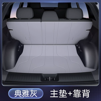 Trunk Mat, Fully Surrounded Trunk | Trunk Mat - elegant-gray-single-cushion-back-cushion-platinum-3x