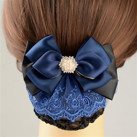 Professional Headwear Accessory Korean Hairstyle Elegant Nurse Bank Hotel Female Staff Work Braid Net Hat Hair Clip