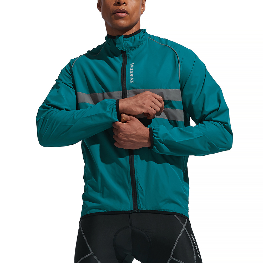 Wosawe off-road motocicleta chaqueta de montar bicicleta de manga larga reflectante transpirable piel cazadora impermeable