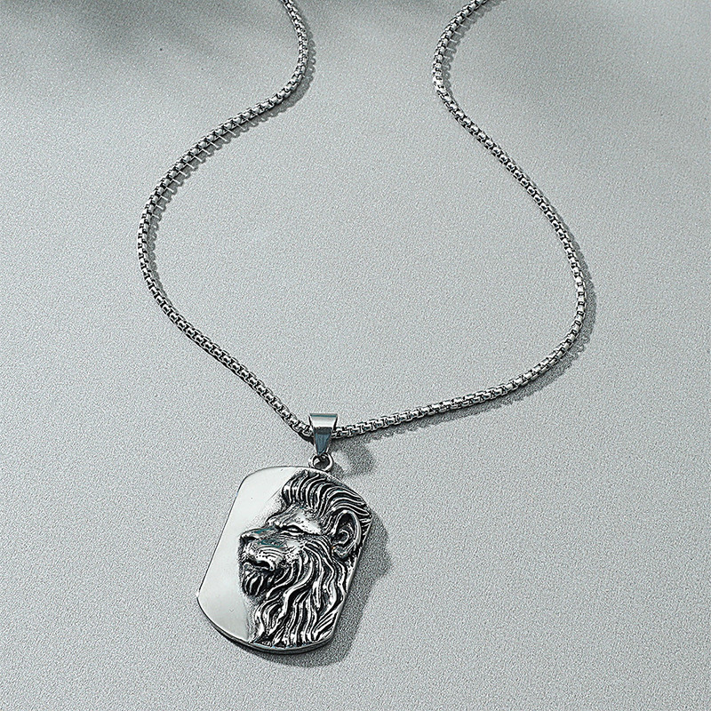 Fashion Lion Head Alloy Necklace Wholesale display picture 1