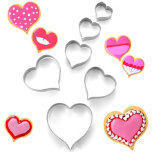 心形爱心不锈钢饼干模具烘焙蛋糕模具工具情人节五件套水果切模