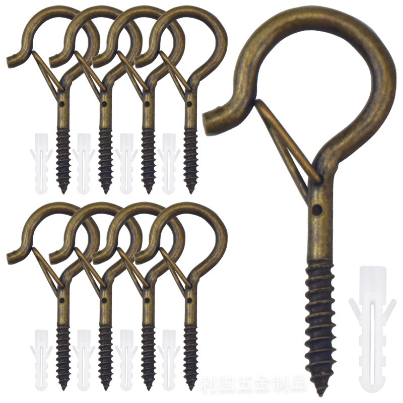 Cross-Border Outdoor String Lights, Self-Tapping Hooks, Hanging Christmas Lights, Plant Wind Chimes, Ceiling Hooks with Safety Buckles