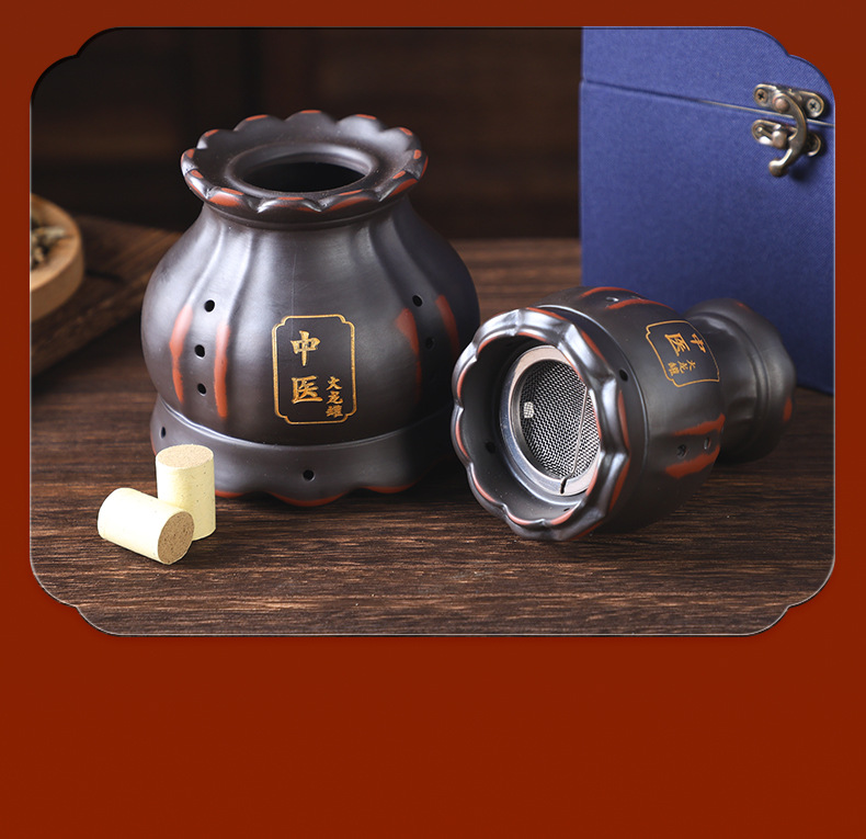 Bian Stone Fire Dragon Cupping Jar Moxibustion Massage Tool for Body Meridian Gua Sha Wellness details