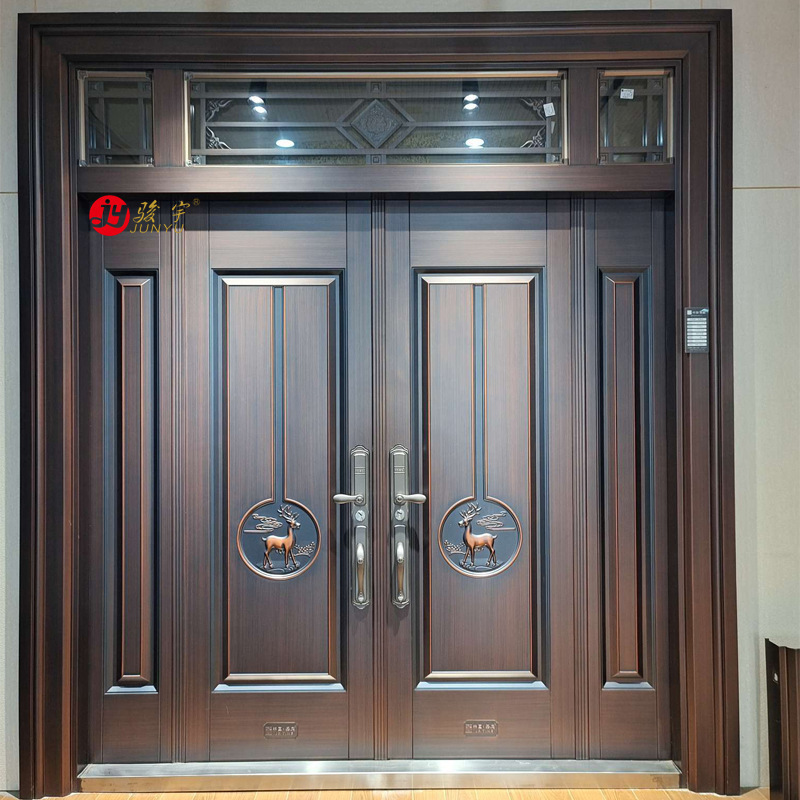 Source manufacturer zinc alloy door double door imitation copper door villa rural self-built house courtyard villa entrance door Source manufacturer zinc alloy door double door imitation copper door villa rural self-built house courtyard villa entrance door