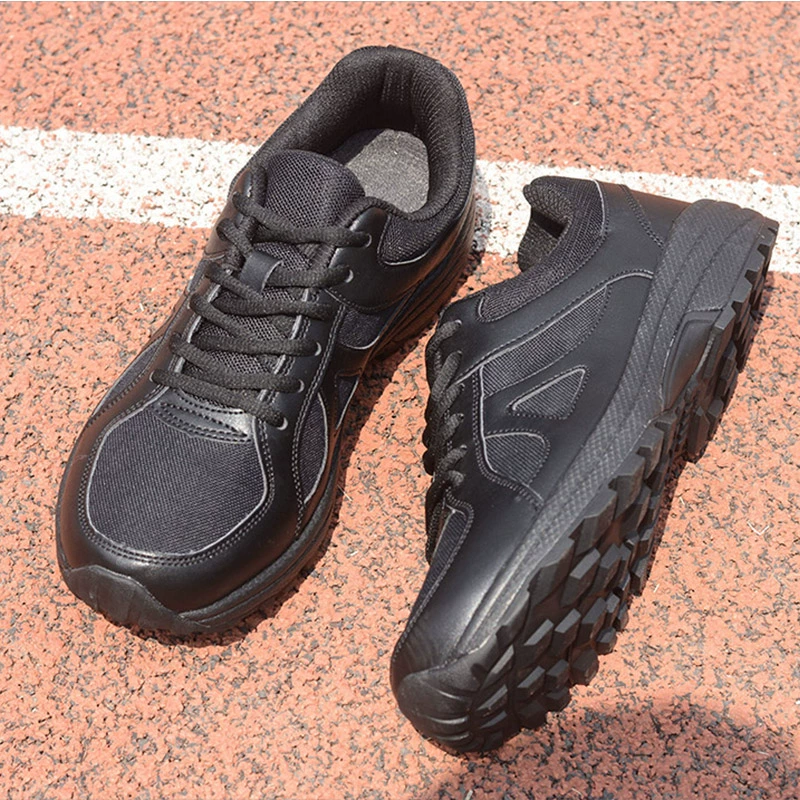 Новая тренировочная обувь Мужская полиция летняя износостойкая беговая обувь черная дышащая пожарная тренировочная обувь освобождает резиновую обувь нескользящая обувь