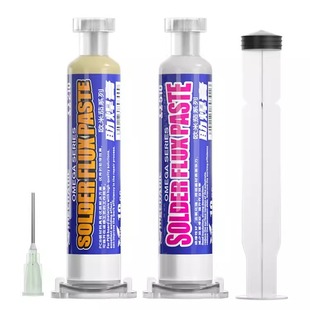 Maintenance guy mobile phone chip repair welding bga solder paste to oxidation flux with syringe Omi solder paste