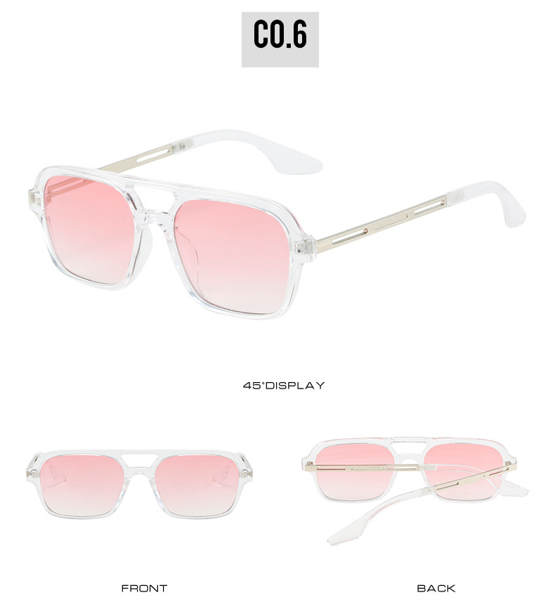 Women'S, Men'S Gender Fashion Geometric PC UV400 Protection Square Full Frame Women's Sunglasses
