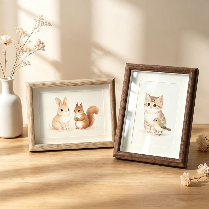Wooden hollow photo frame, custom specimen frame, three-dimensional display stand 6inch a4a3 handmade picture frame, wholesale