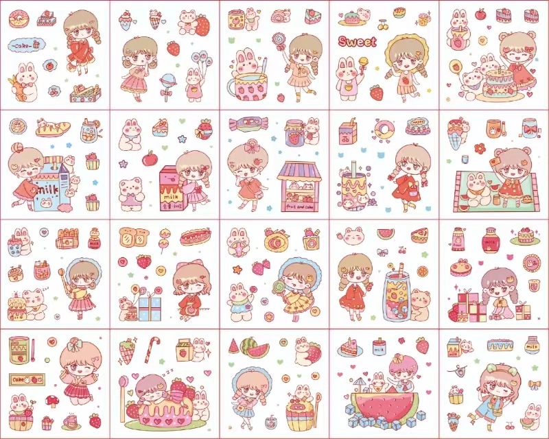 Pegatinas de tarjetas láser de bricolaje de alta calidad Pegatinas de cuentas manuales para niñas