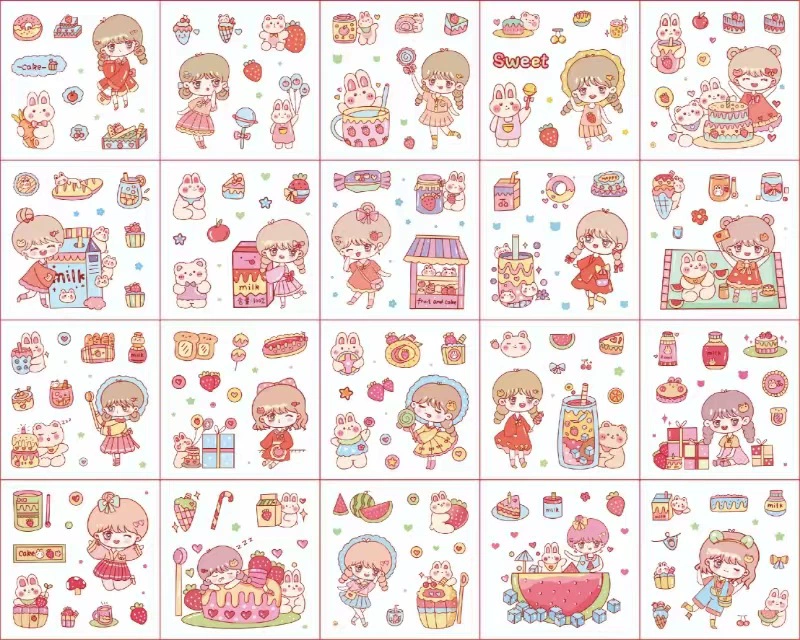 Набор наклеек для лазера/голографии DIY, assorted patches 4.5×13 и 5.5×5.5 см, вариант 200 шт