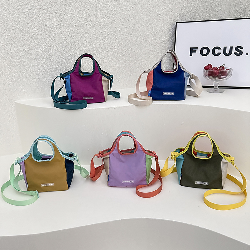 Trendy Cross-Border Shoulder Bag Summer New Dopamine Color-Blocking Design Niche Women's Crossbody Bag Stylish Versatile Handbag