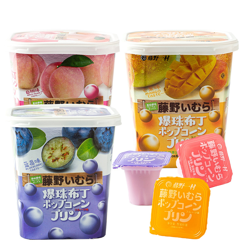 Tofu Yicun Pop Candy Pudding Jelly 306g Dairy Type Jelly Summer Snacks Peach Mango Blueberry Flavor Snacks