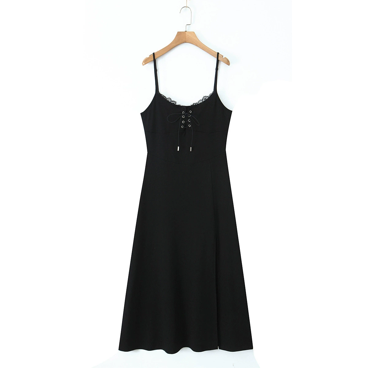 Платье-комбинация больших размеров, 1XL–4XL, красная клетка или чёрное, тонкие бретели, с поясом