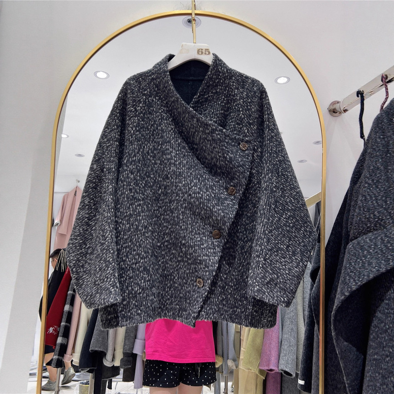 High-End Double-Sided Wool Outwear Women's Short 2025 Autumn and Winter New Slim and Versatile Woolen Outwear for Small People