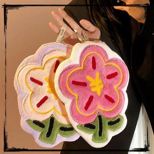 Cute Hand Towel for Hanging in the Kitchen, Bathroom, and Restroom, Absorbent and Quick-Drying, Thickened Coral Fleece