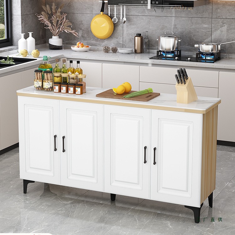 Kitchen Storage Rack, Meal Preparation Table, Vegetable Cutting Table, Multi-Layer Island Table, Dish Storage, Floor-Standing Storage Cabinet, Cabinet