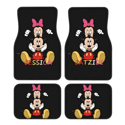 Mat Wear-resistant in stock, Avtomobil döşəmə paspasları - cartoon-car-floor-mats-17-3344cm-two-piece-set