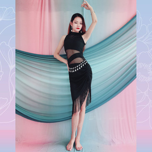 Baiya Qianhui Belly Dance Costume Women's 2025 Summer New Suspender Tassel Dress Dance Competition Performance Costume