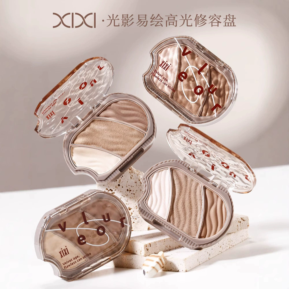 xixi Light and Shadow, легко рисуемый хайлайтер и палитра для контуринга, универсальный матовый хайлайтер, осветляющие тени для носа, комплексная палитра d-657