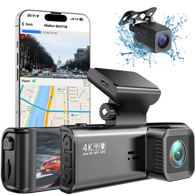 V56 3.18 "Screen 4K 1080P Driving Recorder REDTIGER F7N Optimized Driving Record wifi (Driving recorder) - 4k1080p-standard-rear-pull-with-car-charger