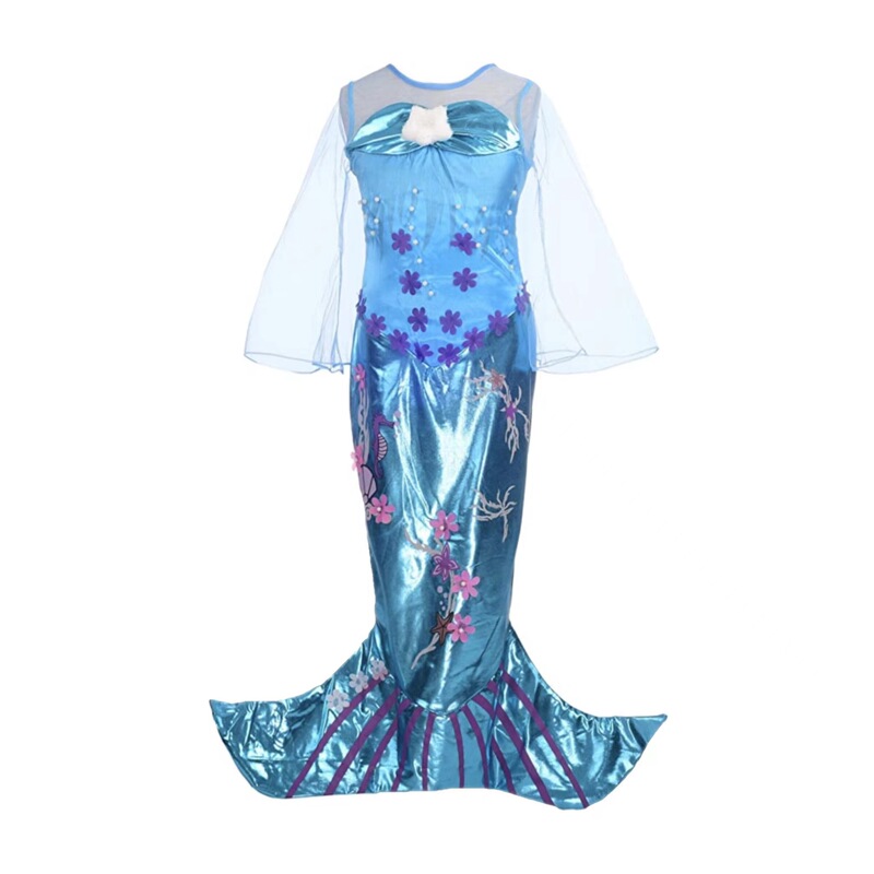 Summer Mermaid Girl Dress European and American Hot Sale Halloween Party Dislocation Dress Hollow Long Sleeve Dress Summer Mermaid Girl Dress European and American Hot Sale Halloween Party Dislocation Dress Hollow Long Sleeve Dress