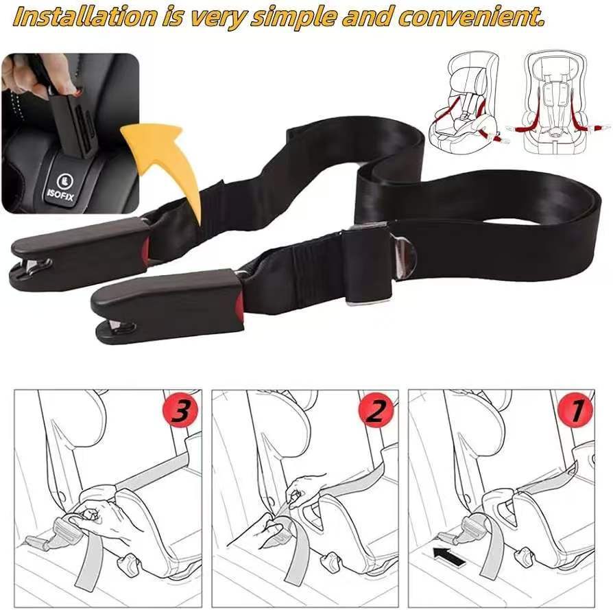 Cross-Border Hot-Selling Isofix Interface Connection Strap for Car Child Safety Seats, Polyester Fixed Soft Safety Belt Wholesale