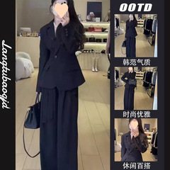 女性のためのハイエンドのプロフェッショナルスーツ春の新しい気質ライト高級ウエストスーツワイドレッグパンツツーピースフォーマルスーツ