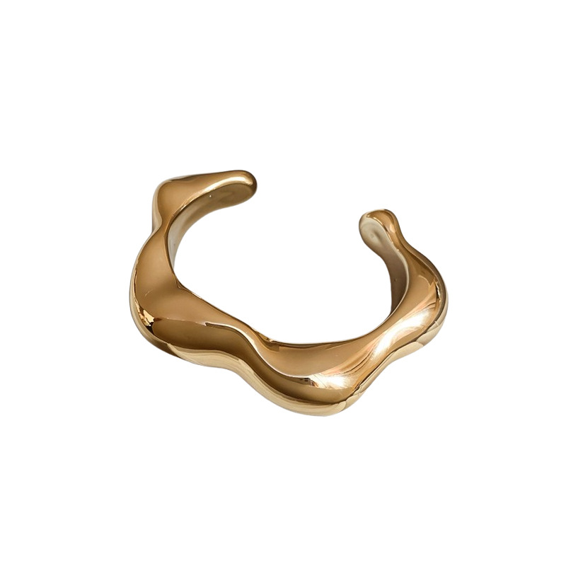 Pulsera de apertura irregular transfronteriza Pulsera de diseño de personalidad de nicho europeo y americano temperamento de moda joyería de sentido avanzado al por mayor