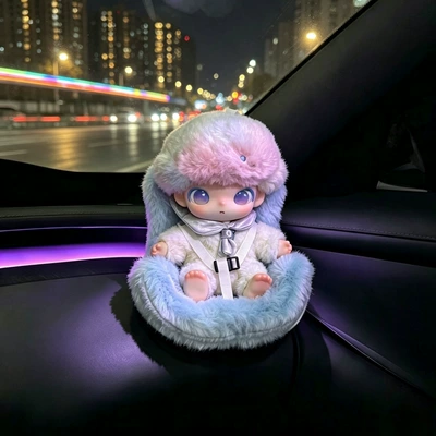Mi SU7/YU7 doll car Car ornaments - suitable-for-su7yu7shangjie-z7xiaopeng-l03-models-excluding-dolls-blue-plush-seat