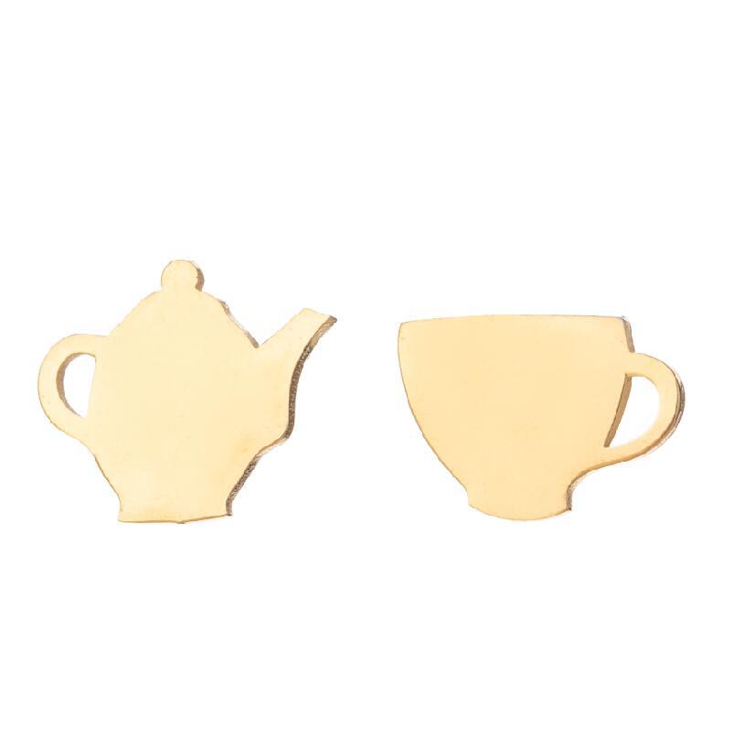 1 Pair Quantity Shopping Occasion PVD Coated 18K Gold Real Gold Plated Geometric 304 Stainless Steel Fashion Waterproof Non Tarnish Ear Studs