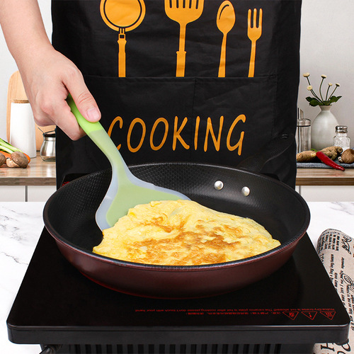 Silicone Tamagoyaki transparent two-color silicone wide-mouth frying spatula semi-transparent Tamagoyaki spatula kitchen utensils silicone spatula