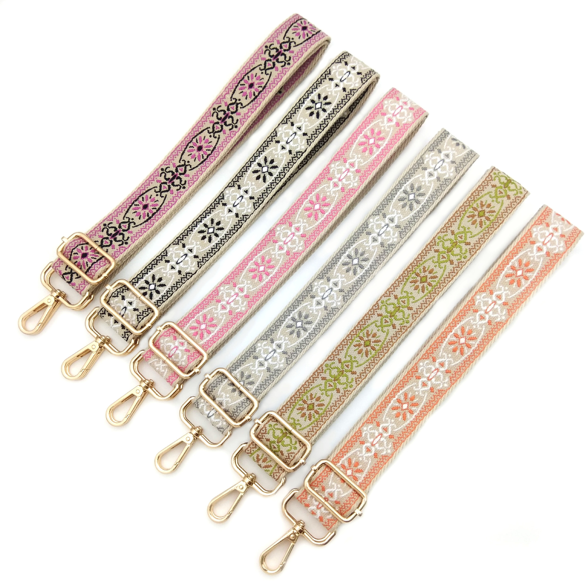 82g Weight Bag Strap Bag Accessories Type Spring Ring Trigger Clasp Closure Clasp Closure Type 1 Piece Quantity Casual, Daily Occasion Polyester Material Geometric Pattern Elegant, Ethnic Style Style 1 Piece Polyester Geometric Spring Ring Trigger Clasp Closure Bag Strap 1
